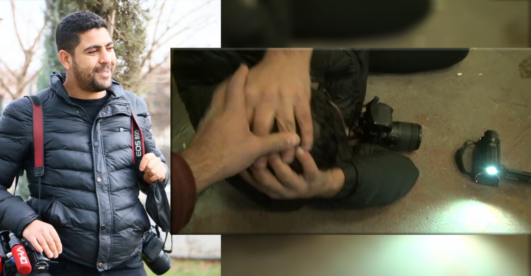 Urfa'da gazetecinin yaralandığı an saniye saniye görüntülendi!