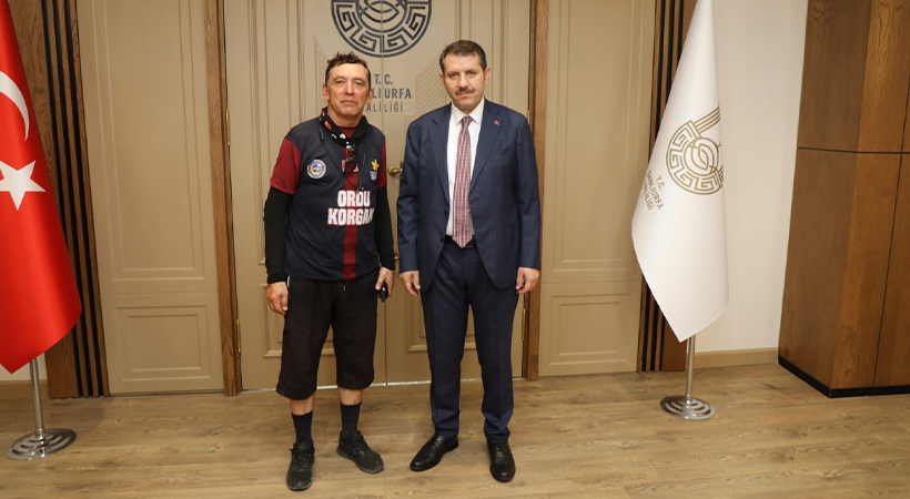 Bisikletle Türkiye turuna çıkan vatandaş Urfa’ya vardı