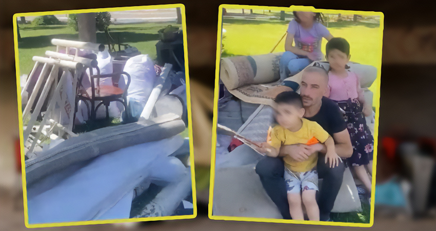 Urfa'da ev sahibi tarafından evden çıkarılan aile sokakta kalıyor