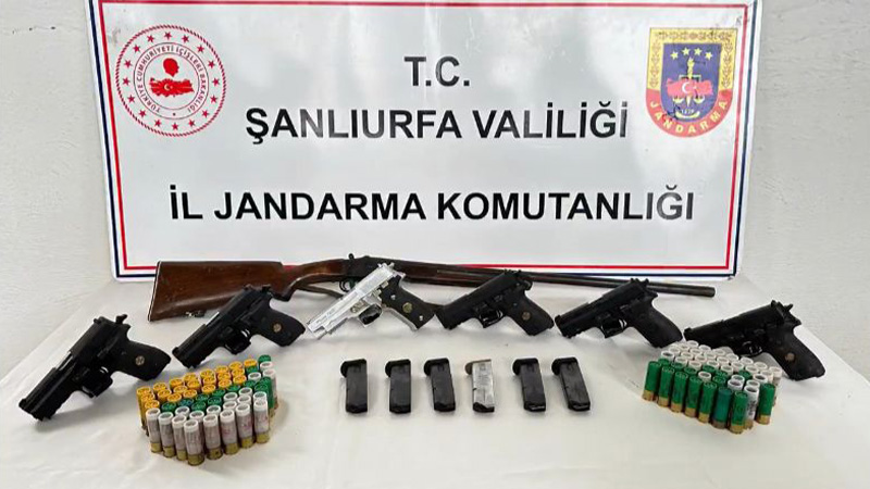 Şanlıurfa’da kaçak silah operasyonu;